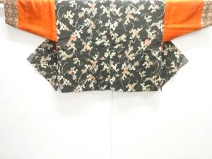 アンティーク　江戸縮緬　蔦の葉模様半襦袢